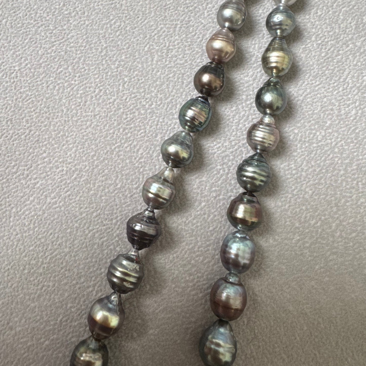 黒蝶真珠 バロック マルチカラー Eタイプ 1連