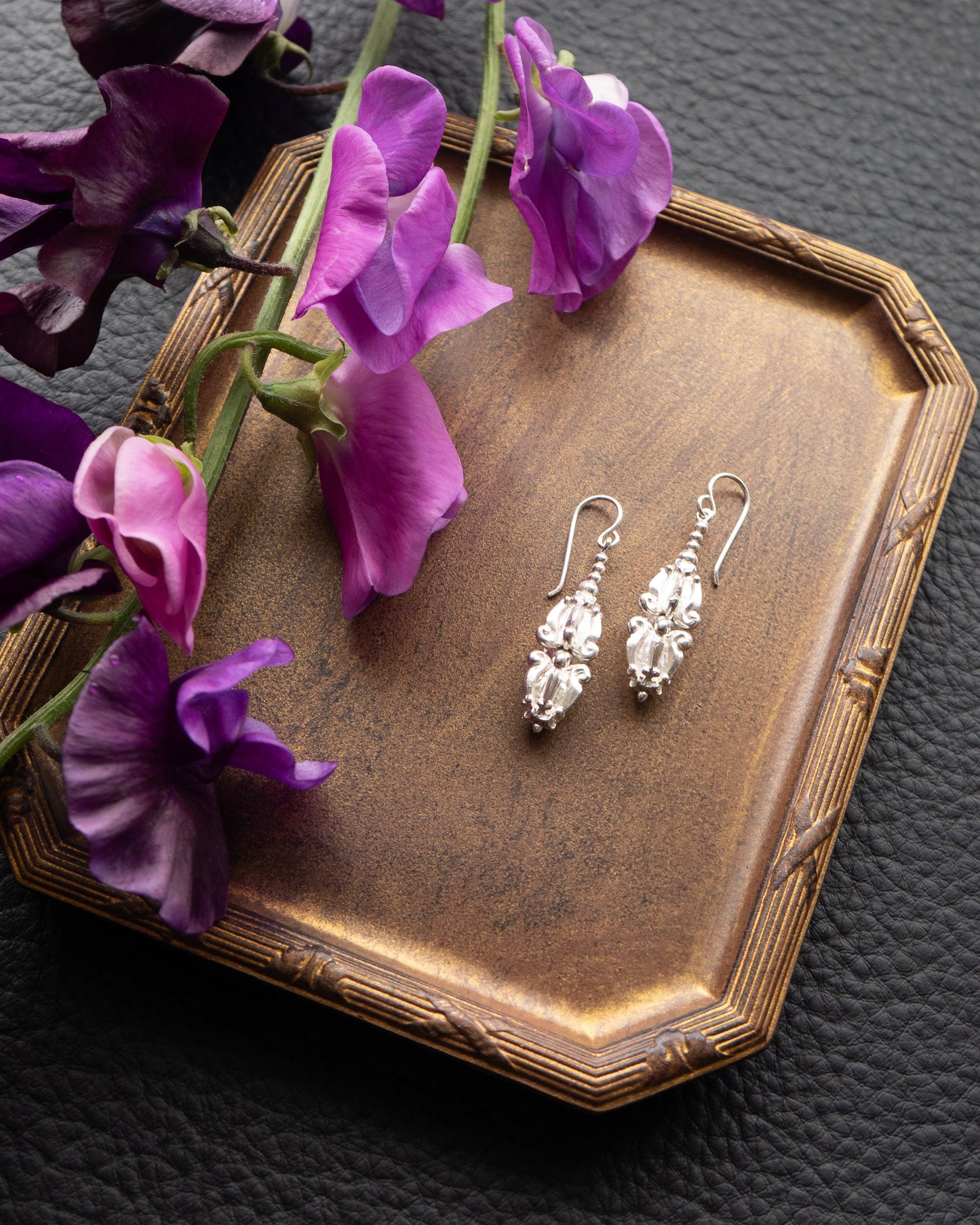 BLOOMINGオリジナルオーダー Crown Flowers Silver ピアス