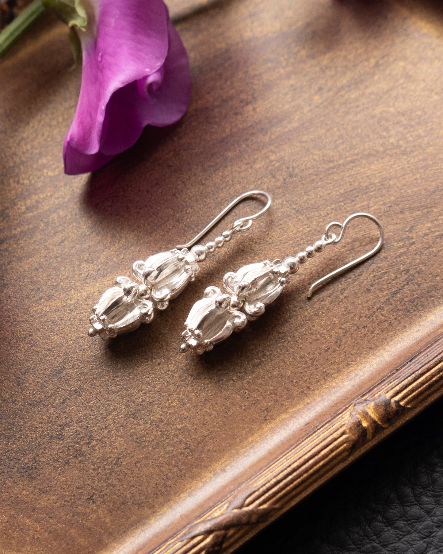 BLOOMINGオリジナルオーダー Crown Flowers Silver ピアス