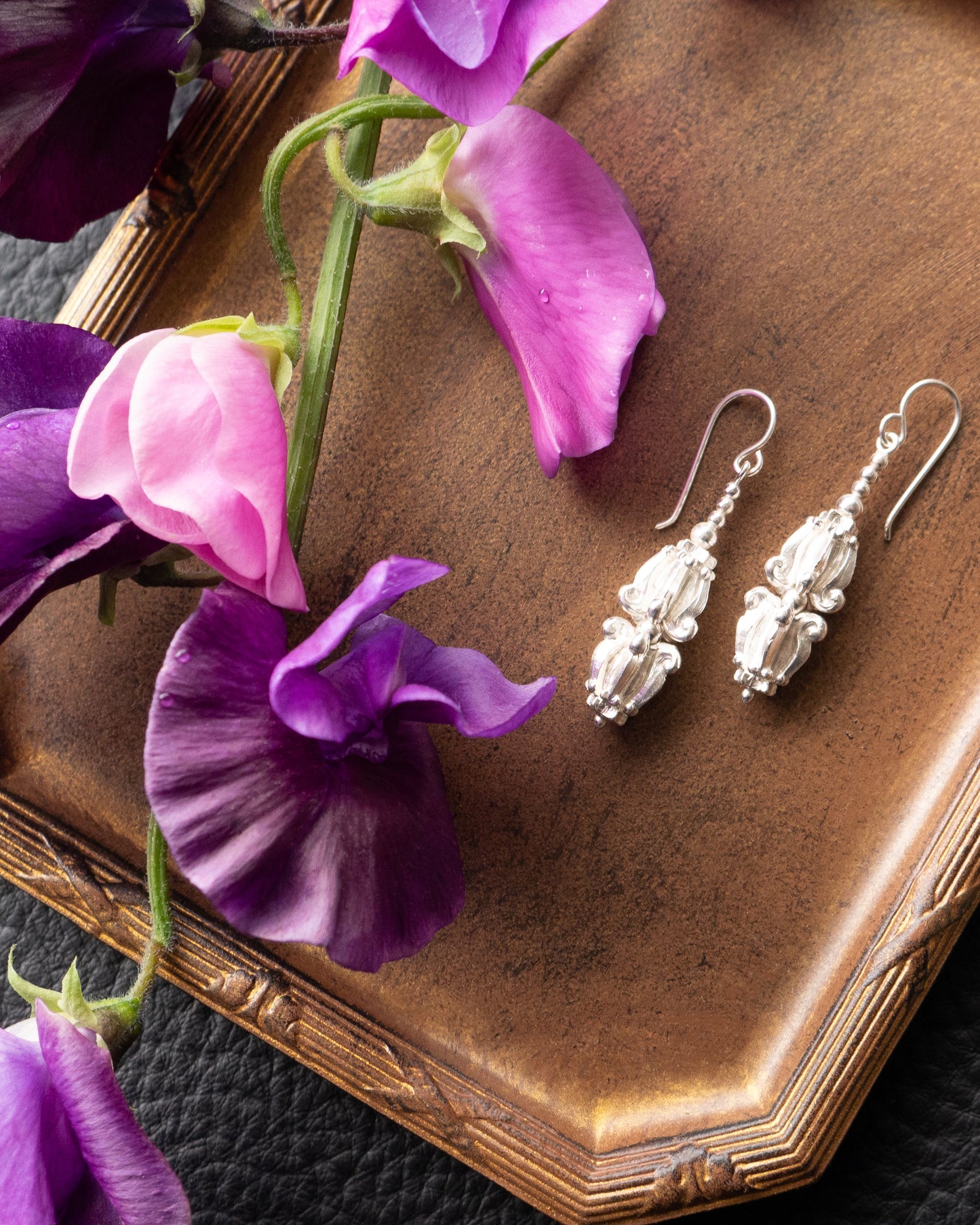 BLOOMINGオリジナルオーダー Crown Flowers Silver ピアス