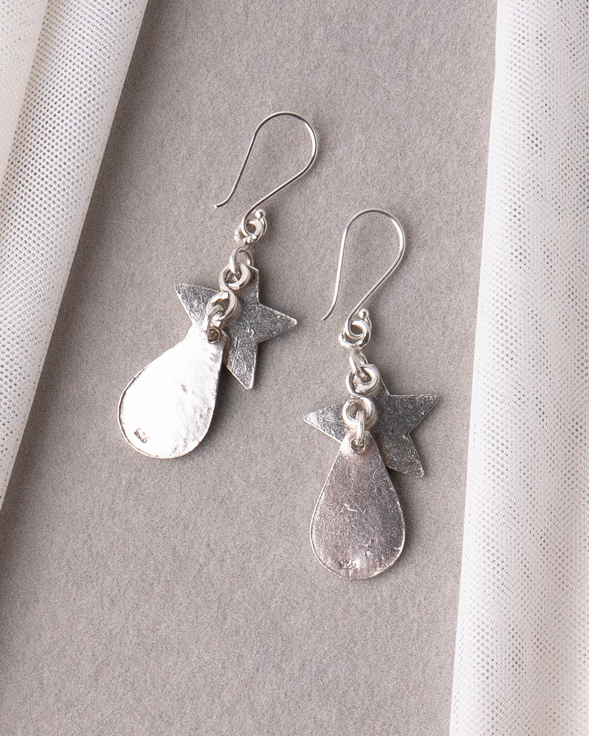 KSE36 カレンシルバー ピアス<スター&ドロップ>