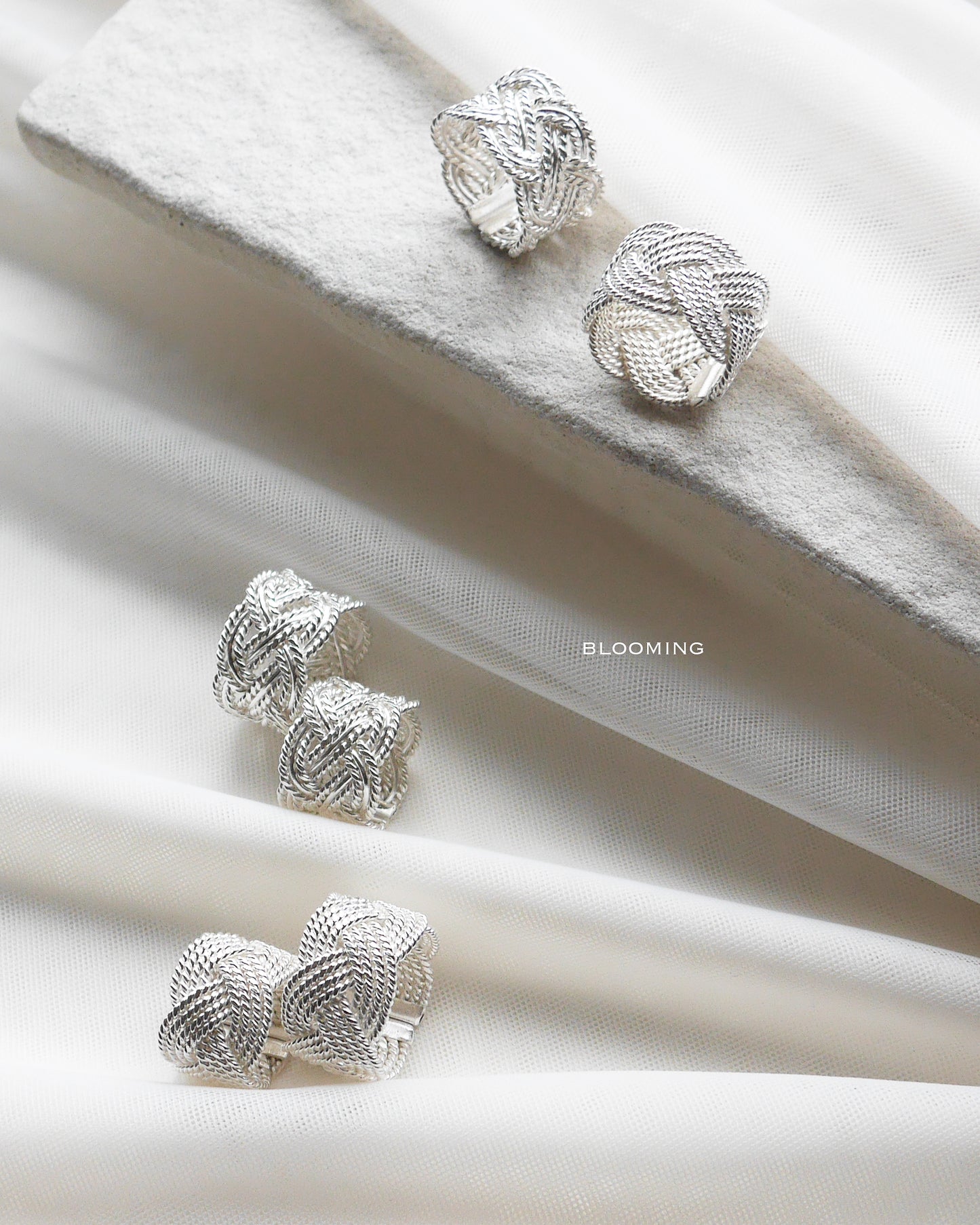 【BLOOMINGオーダー】KSR54 カレンシルバー White 編上げリング