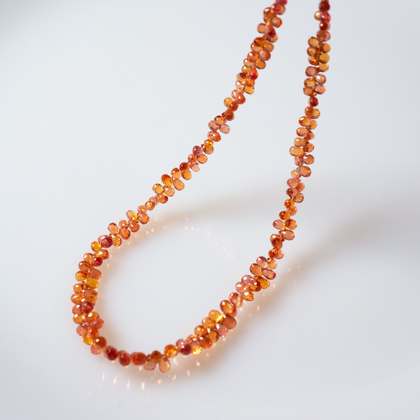 Rare Orange & Red Sapphire Teardrop