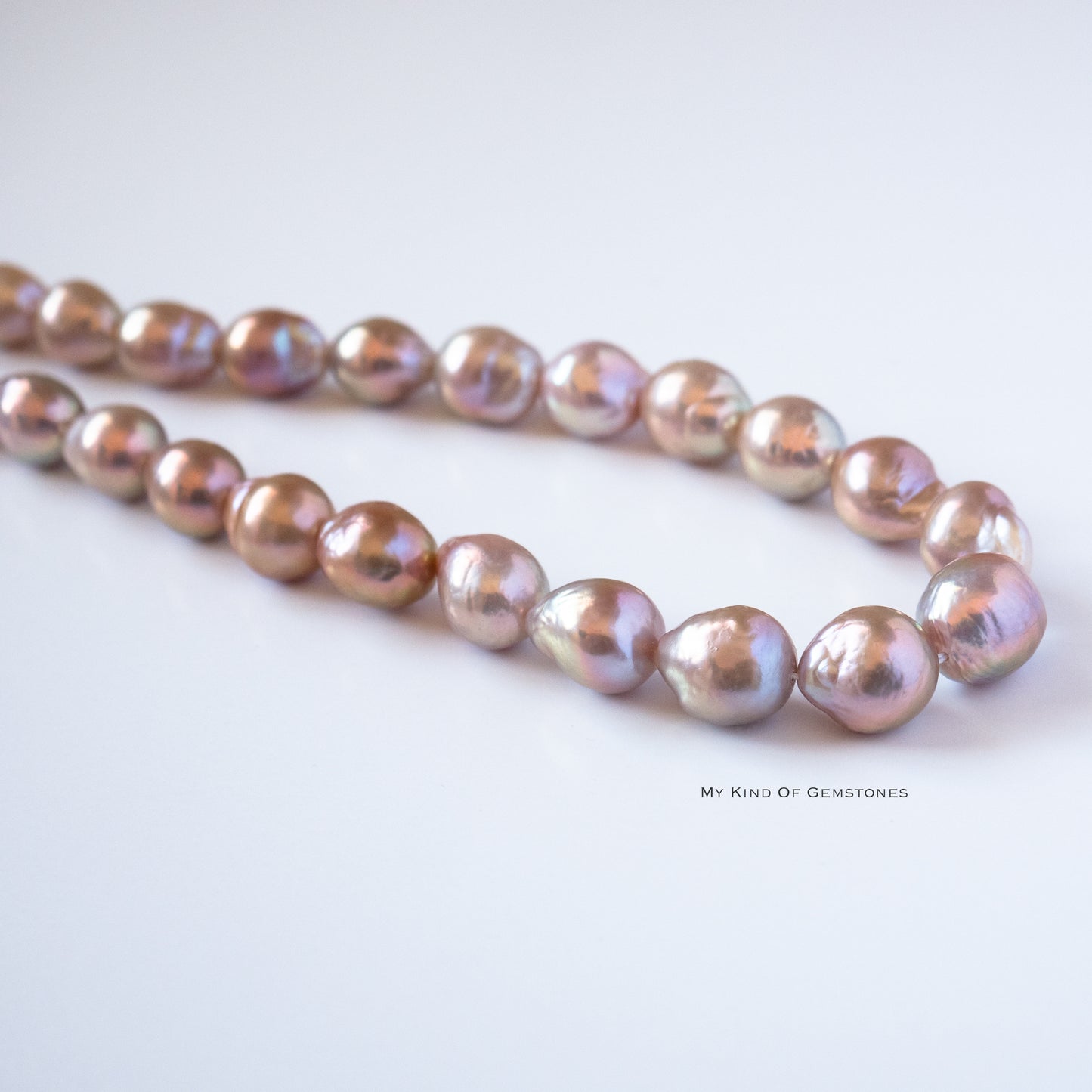 Freshwater Pearl Natural Color Mauve Pink Edison Pearl Baroque Beads 1Strand