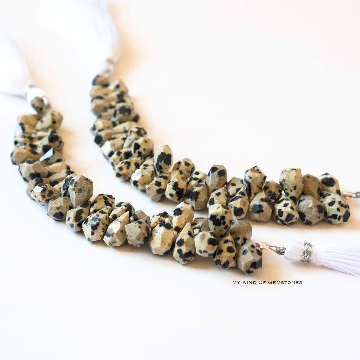 ダルメシアンジャスパー ラフタンブルドロップ 1連