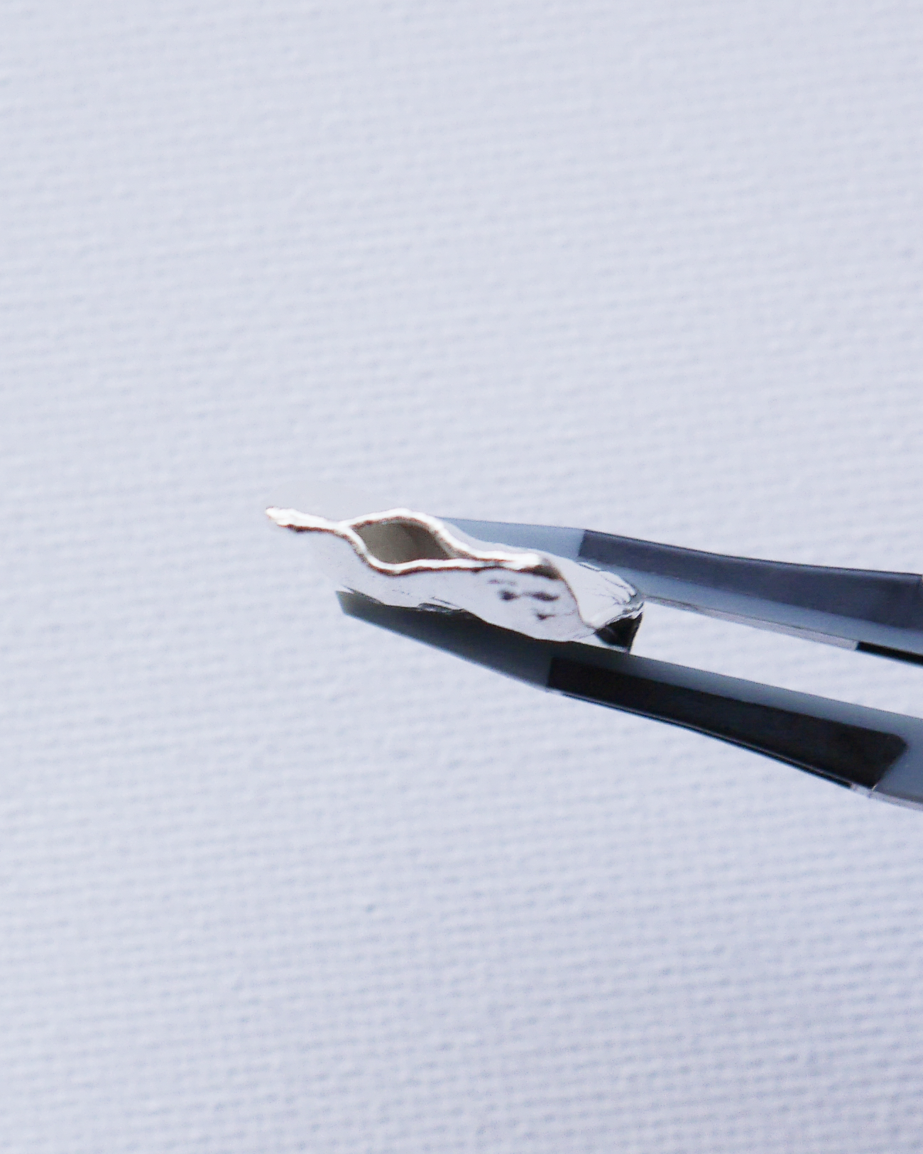 KSB130　カレンシルバー ビーズ フラットテクスチャーレクタングル 1Pcs