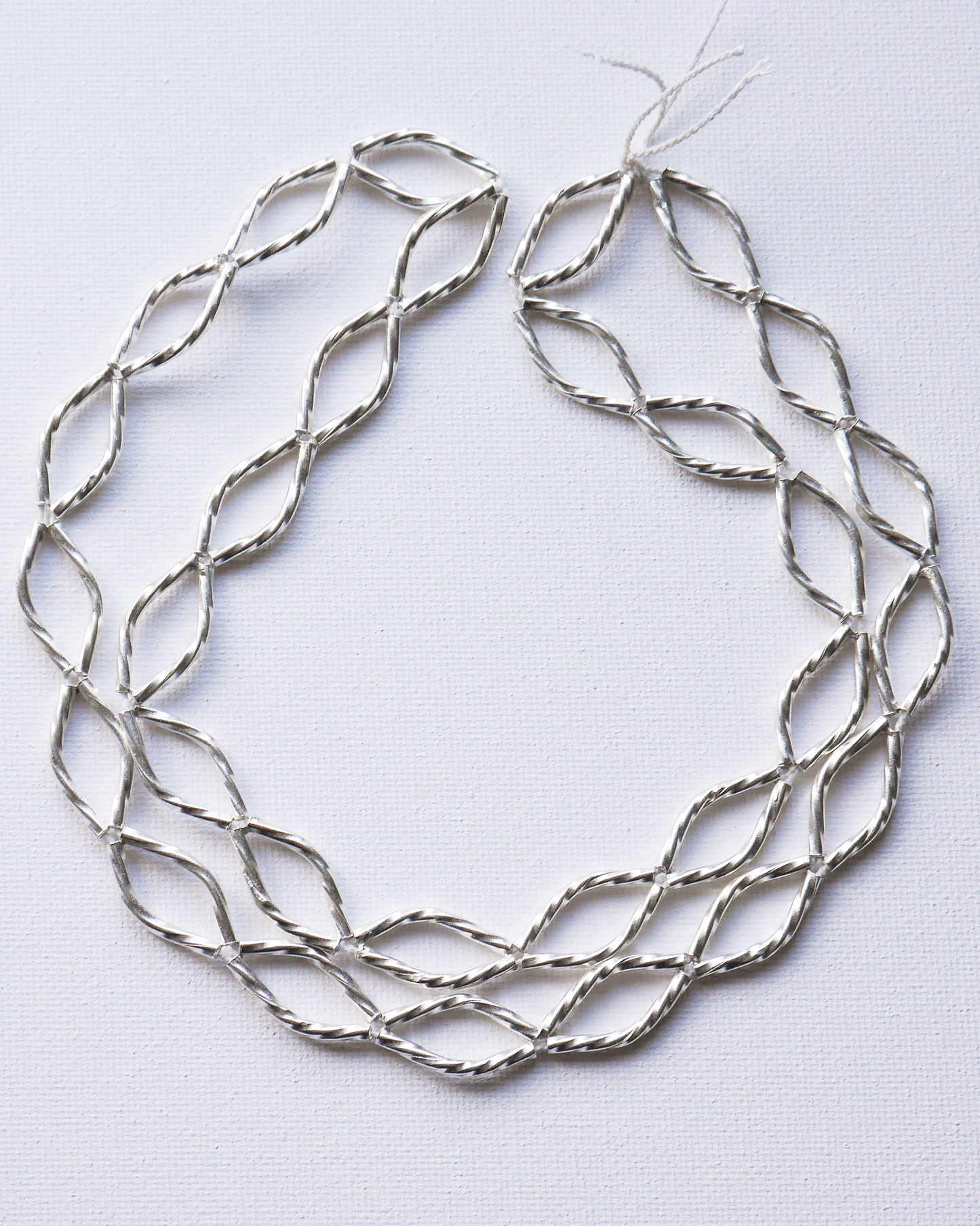 KSB145　カレンシルバー ビーズ テクスチャーWチューブ