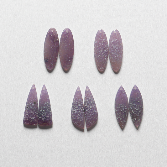 インドネシア産グレープアゲート カボション　1ペア