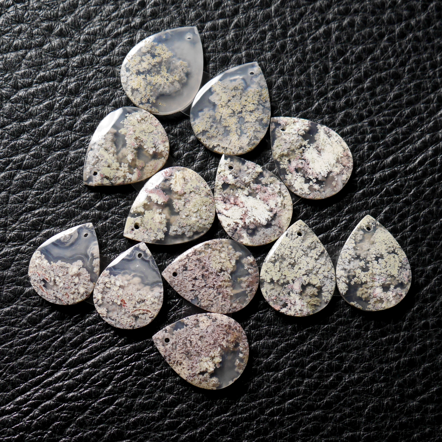 インドネシア産モスアゲート カボション　6ペアセット