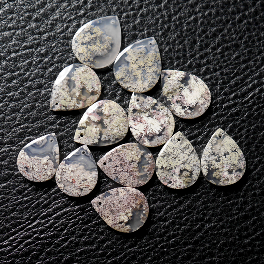 インドネシア産モスアゲート カボション　6ペアセット