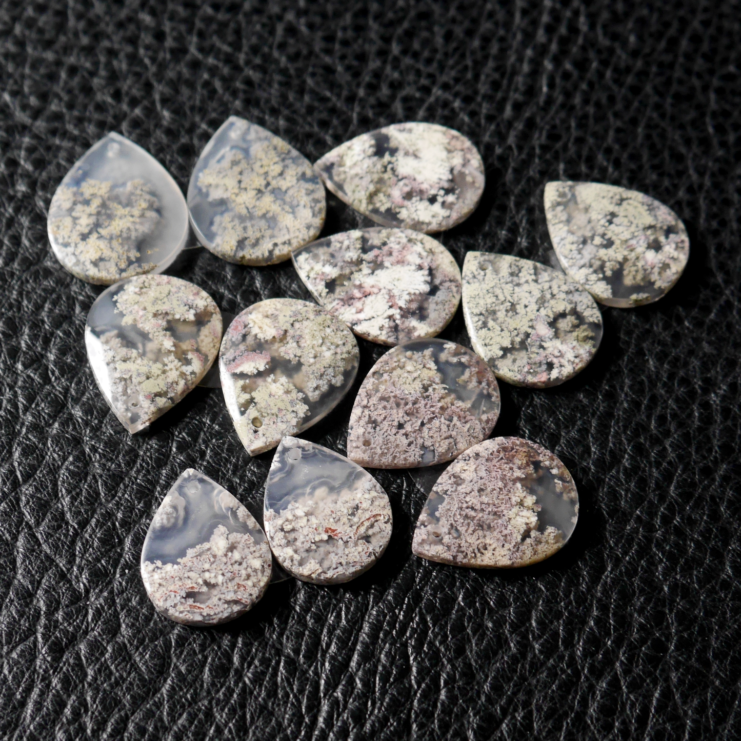 インドネシア産モスアゲート カボション　6ペアセット