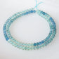 High Grade Afghanistan Blue & Green Fluorite Micro Faceted Rondelle