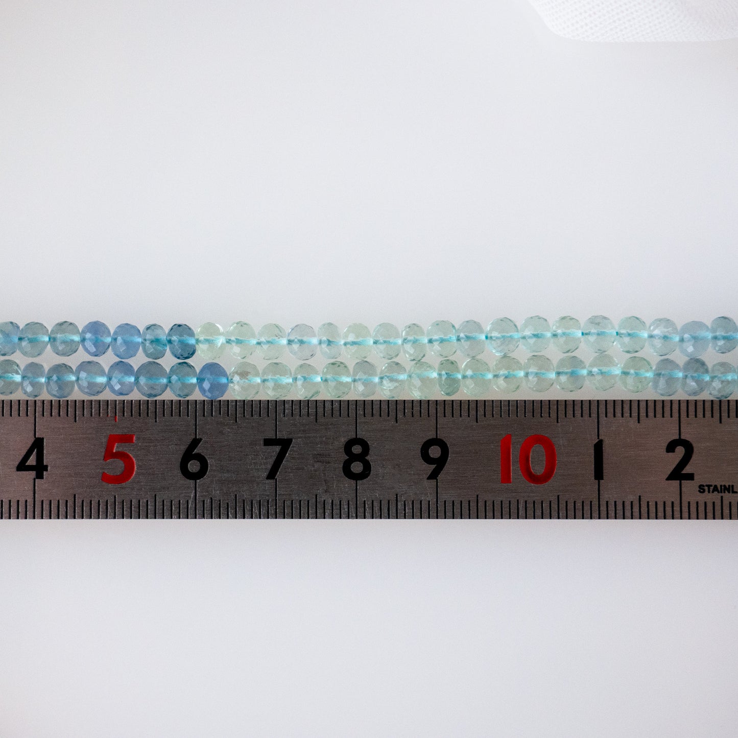 High Grade Afghanistan Blue & Green Fluorite Micro Faceted Rondelle
