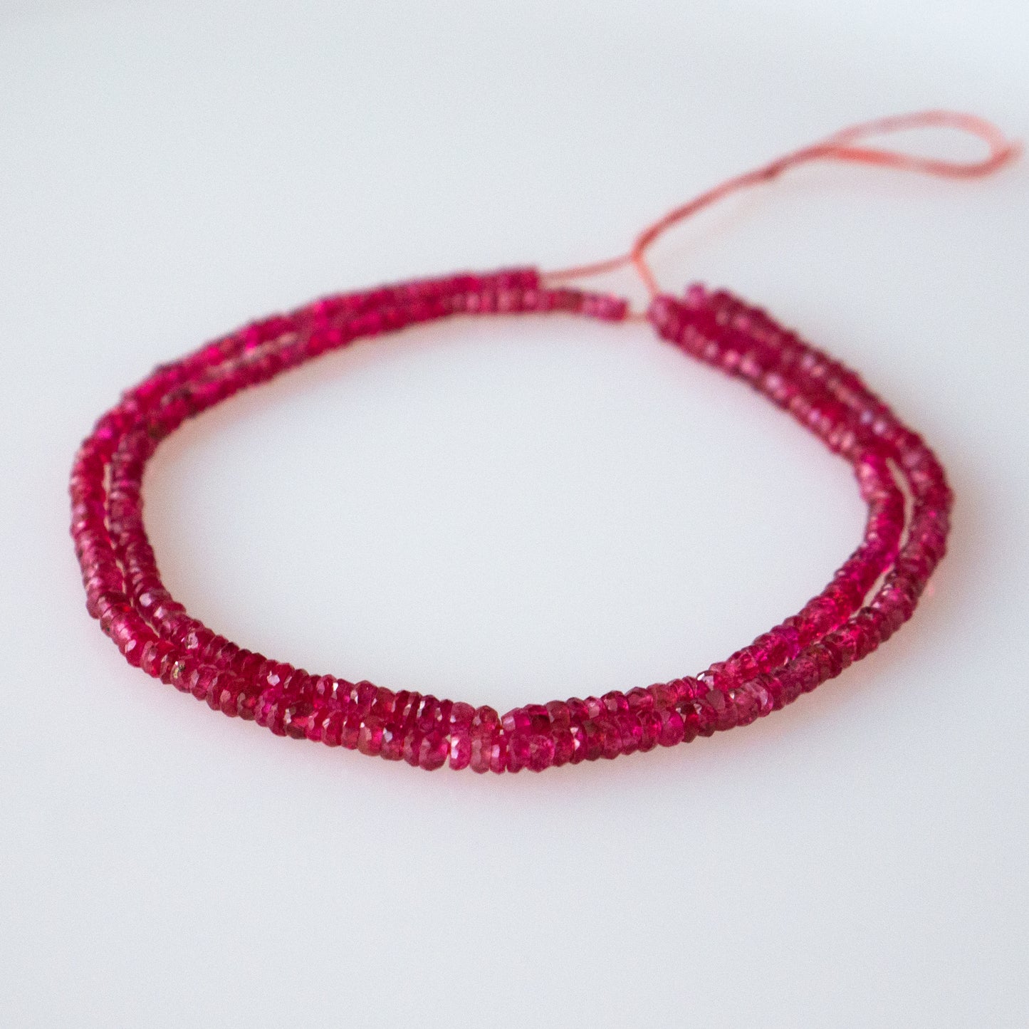 Rare Myanmar (Burma) Red Spinel Rondel