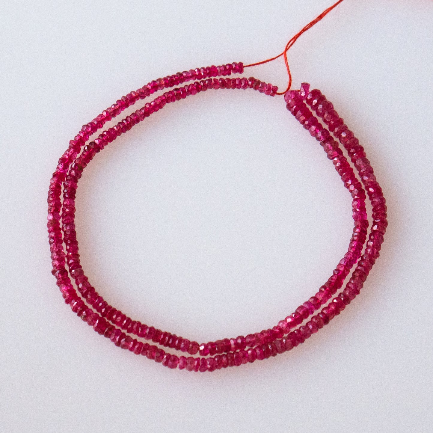 Rare Myanmar (Burma) Red Spinel Rondel