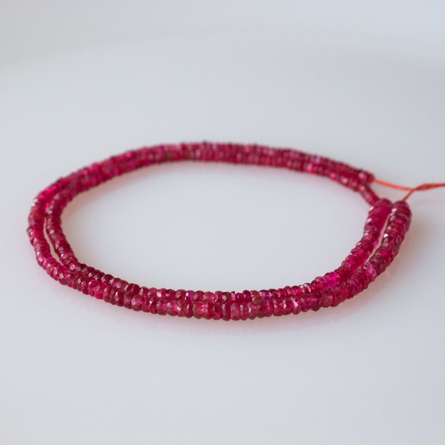 Rare Myanmar (Burma) Red Spinel Rondel