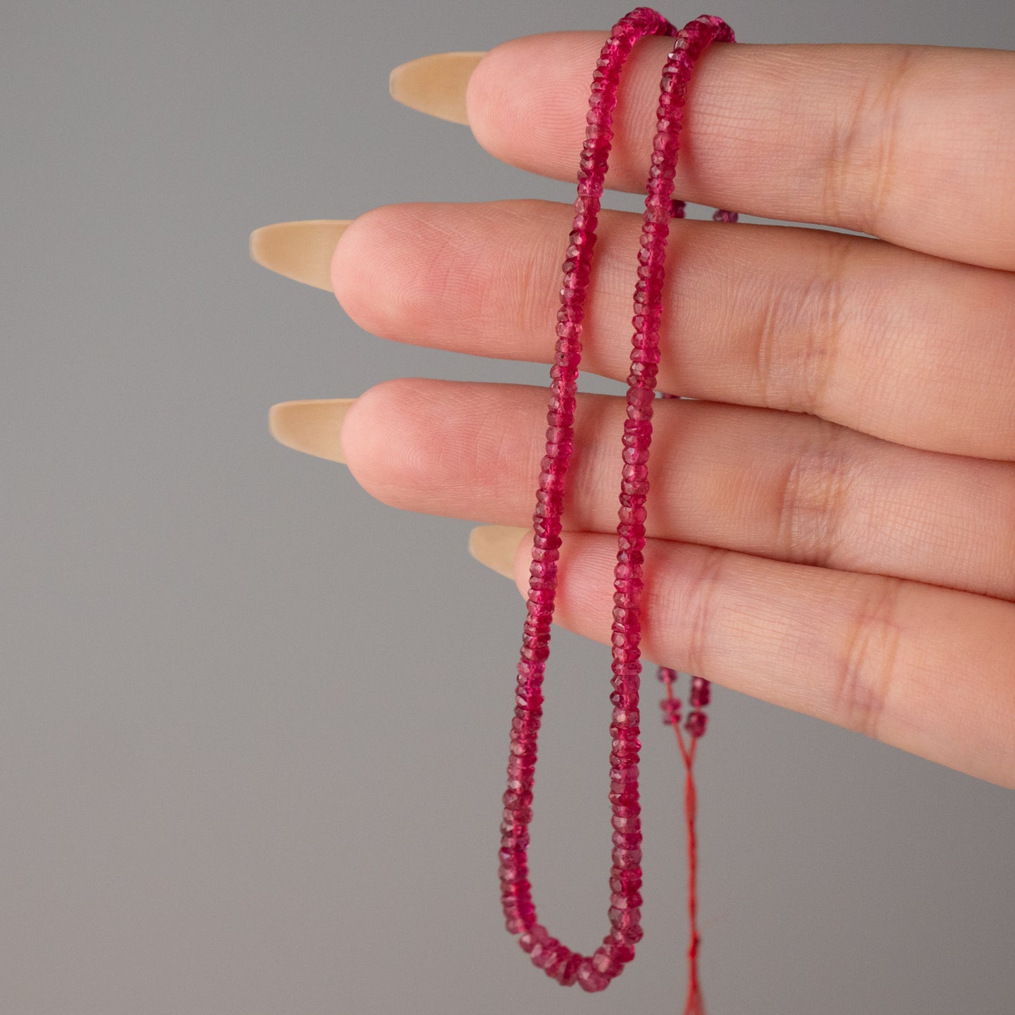 Rare Myanmar (Burma) Red Spinel Rondel