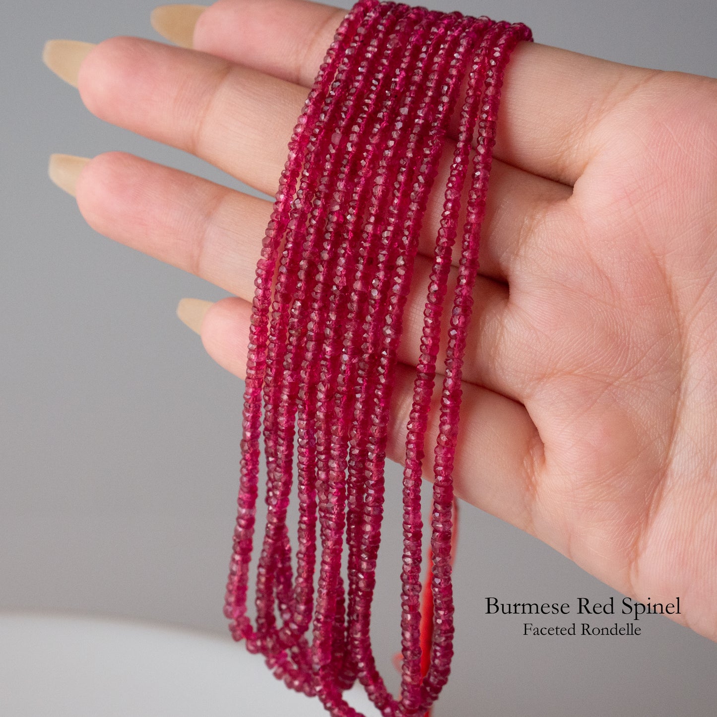 Rare Myanmar (Burma) Red Spinel Rondel