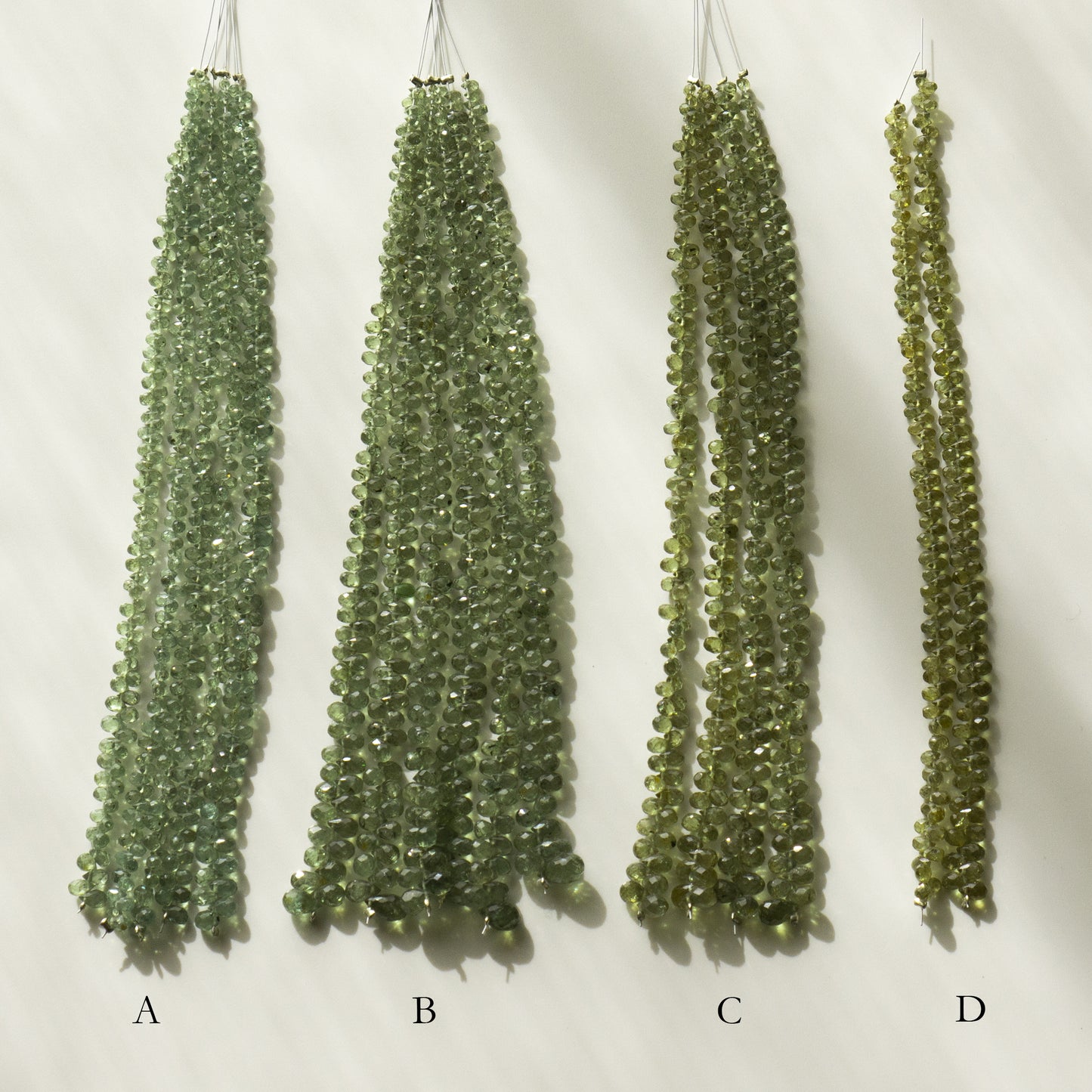 Rare African Demantoid Garnet Faceted Drop 1 Strand