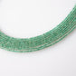 Emerald Faceted Semi-Round Beads 1Strand