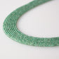 Emerald Faceted Semi-Round Beads 1Strand