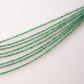 Emerald Faceted Semi-Round Beads 1Strand