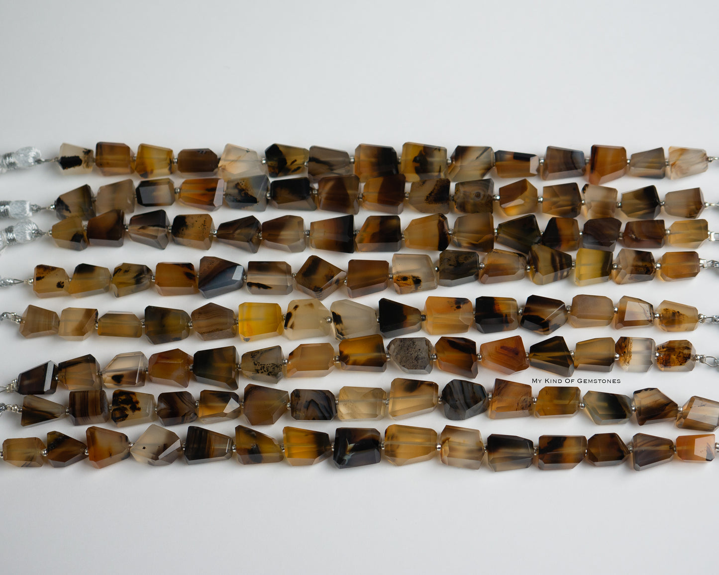 [Original Beads] Montana Agate Nugget Cut Beads 1Strand