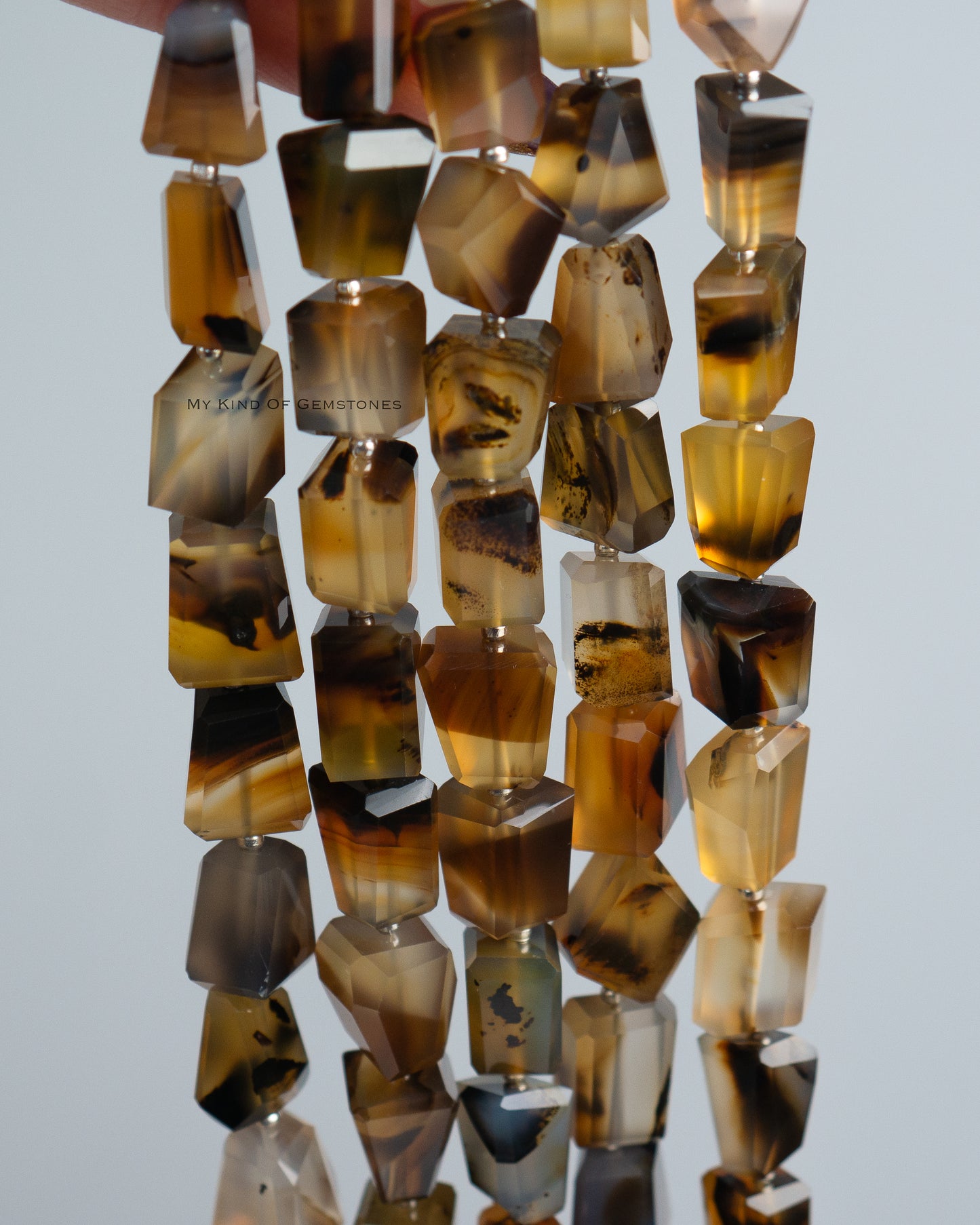 [Original Beads] Montana Agate Nugget Cut Beads 1Strand