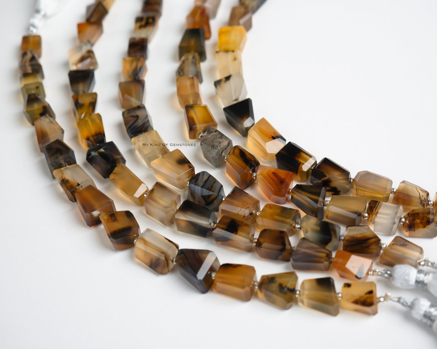 [Original Beads] Montana Agate Nugget Cut Beads 1Strand