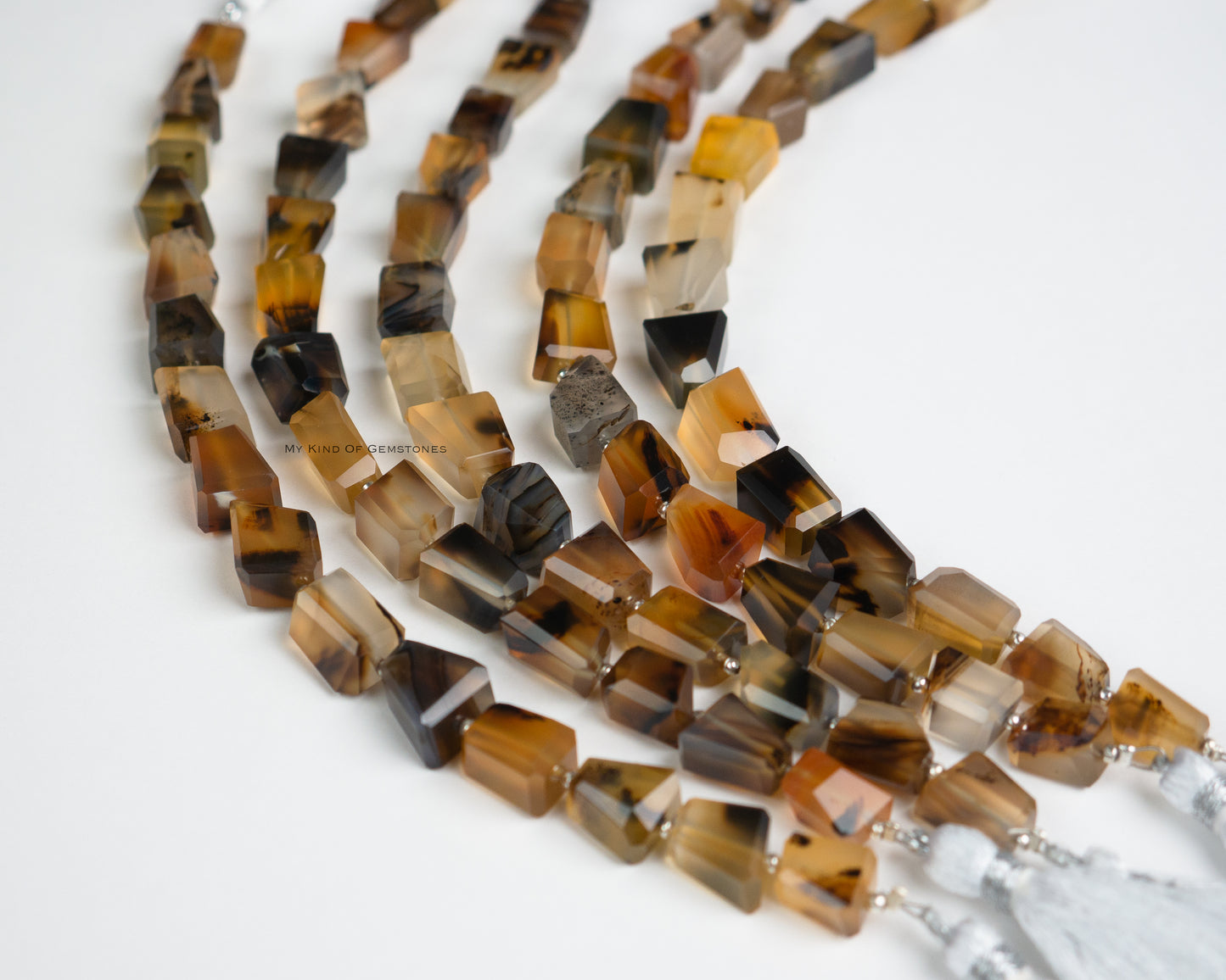 [Original Beads] Montana Agate Nugget Cut Beads 1Strand