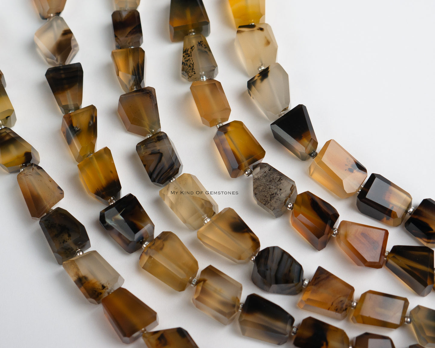 [Original Beads] Montana Agate Nugget Cut Beads 1Strand