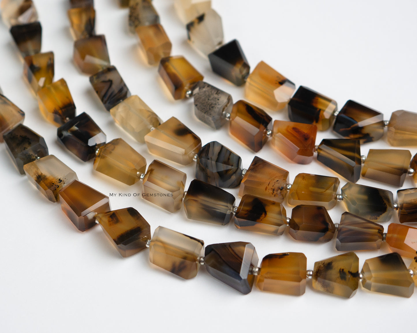 [Original Beads] Montana Agate Nugget Cut Beads 1Strand