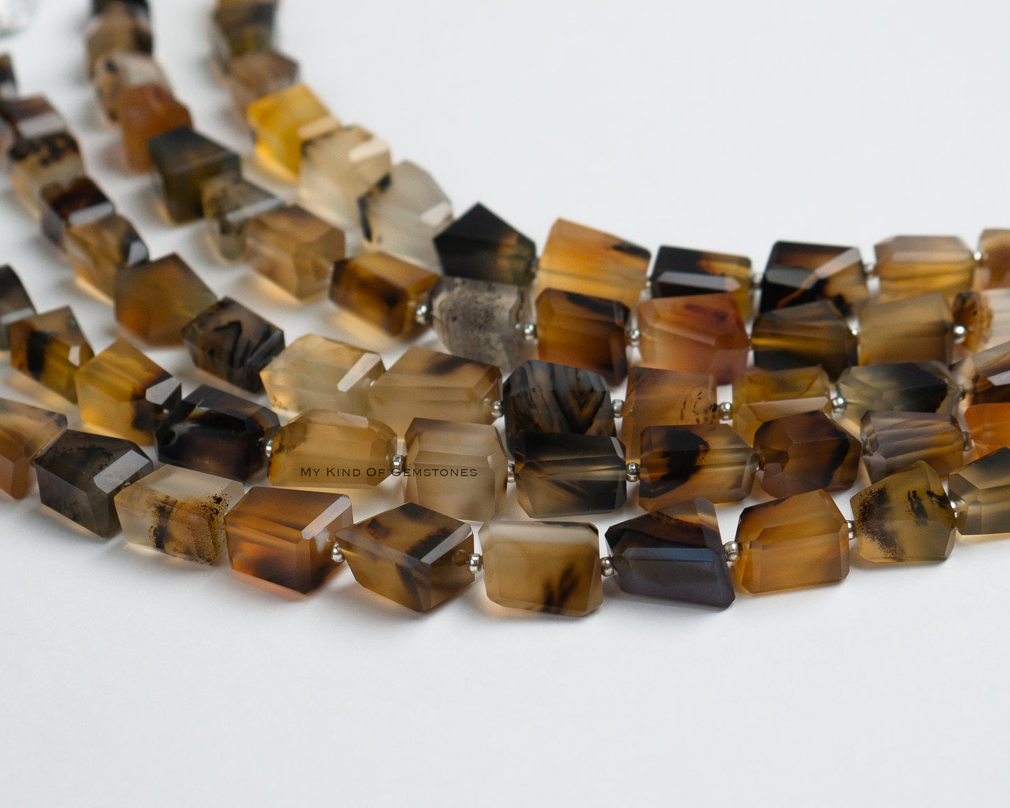 [Original Beads] Montana Agate Nugget Cut Beads 1Strand