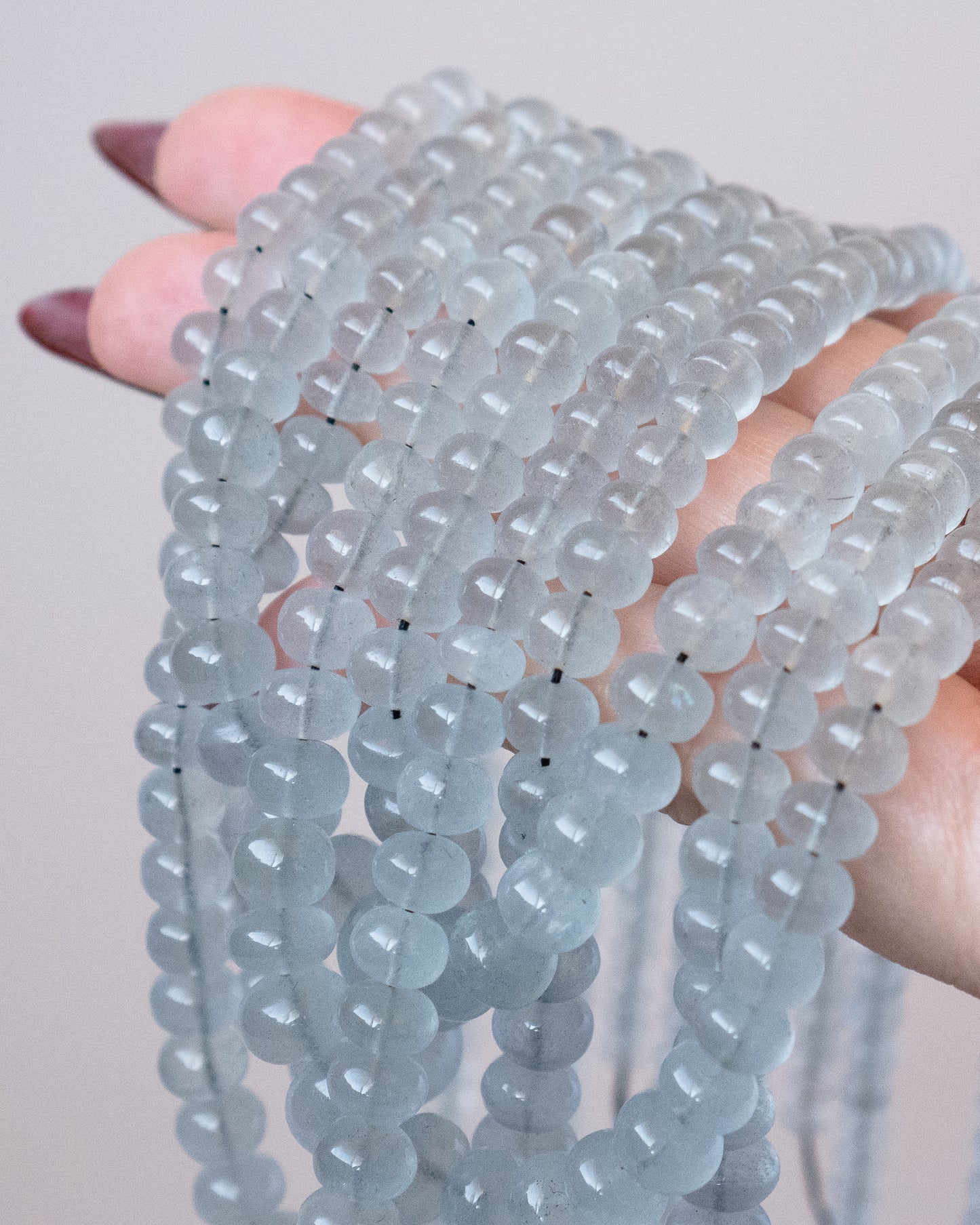 [Rare] Danburite Faceted Rondelle Beads 1Strand