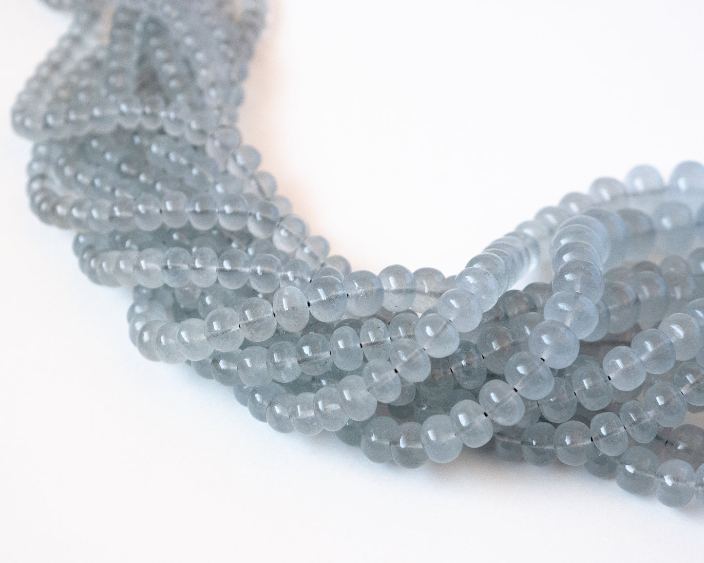 [Rare] Danburite Faceted Rondelle Beads 1Strand