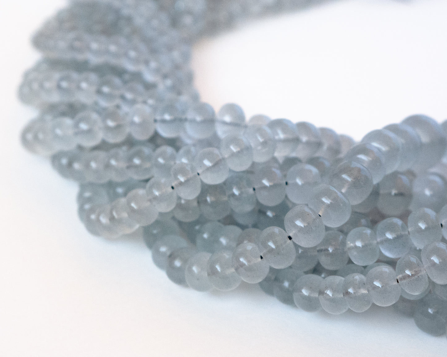 [Rare] Danburite Faceted Rondelle Beads 1Strand