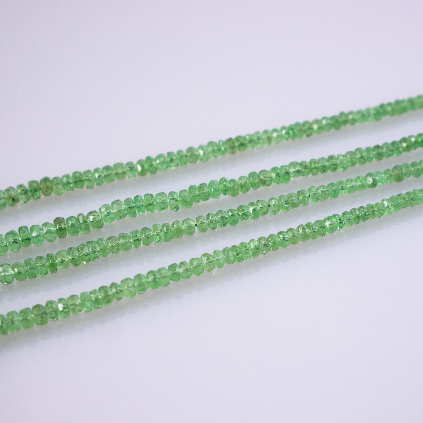 [Rare] Danburite Faceted Rondelle Beads 1Strand