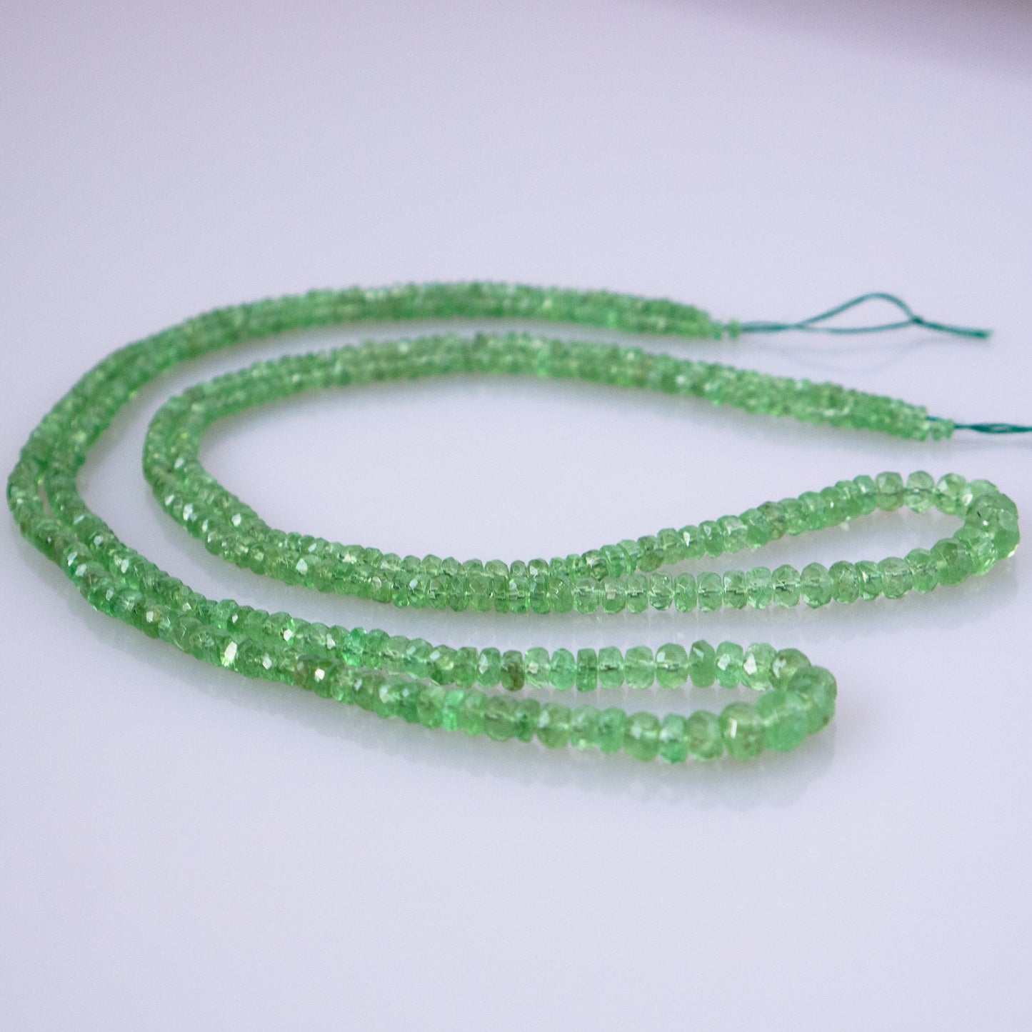[Rare] Danburite Faceted Rondelle Beads 1Strand
