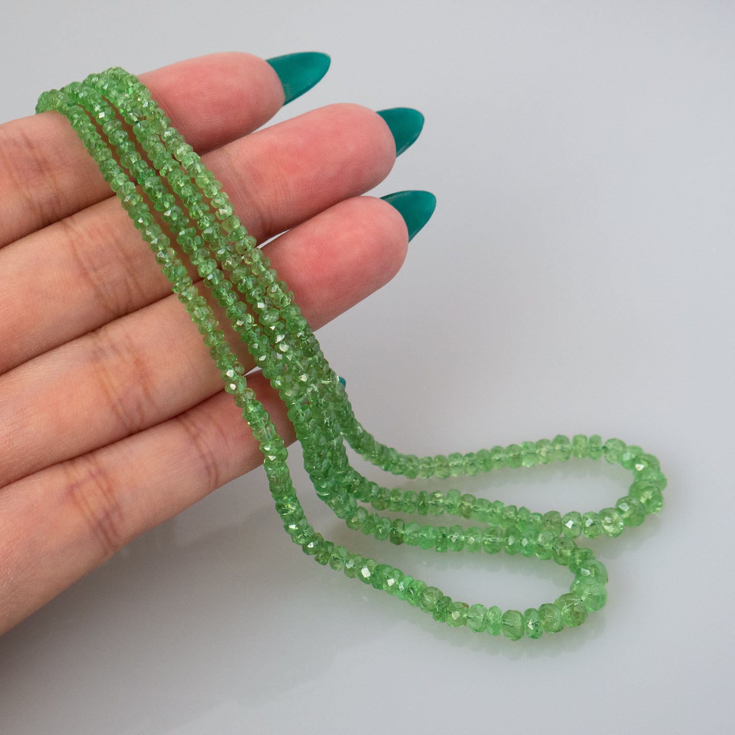 [Rare] Danburite Faceted Rondelle Beads 1Strand