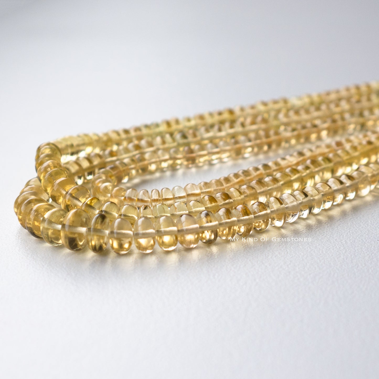 [Rare] Danburite Faceted Rondelle Beads 1Strand