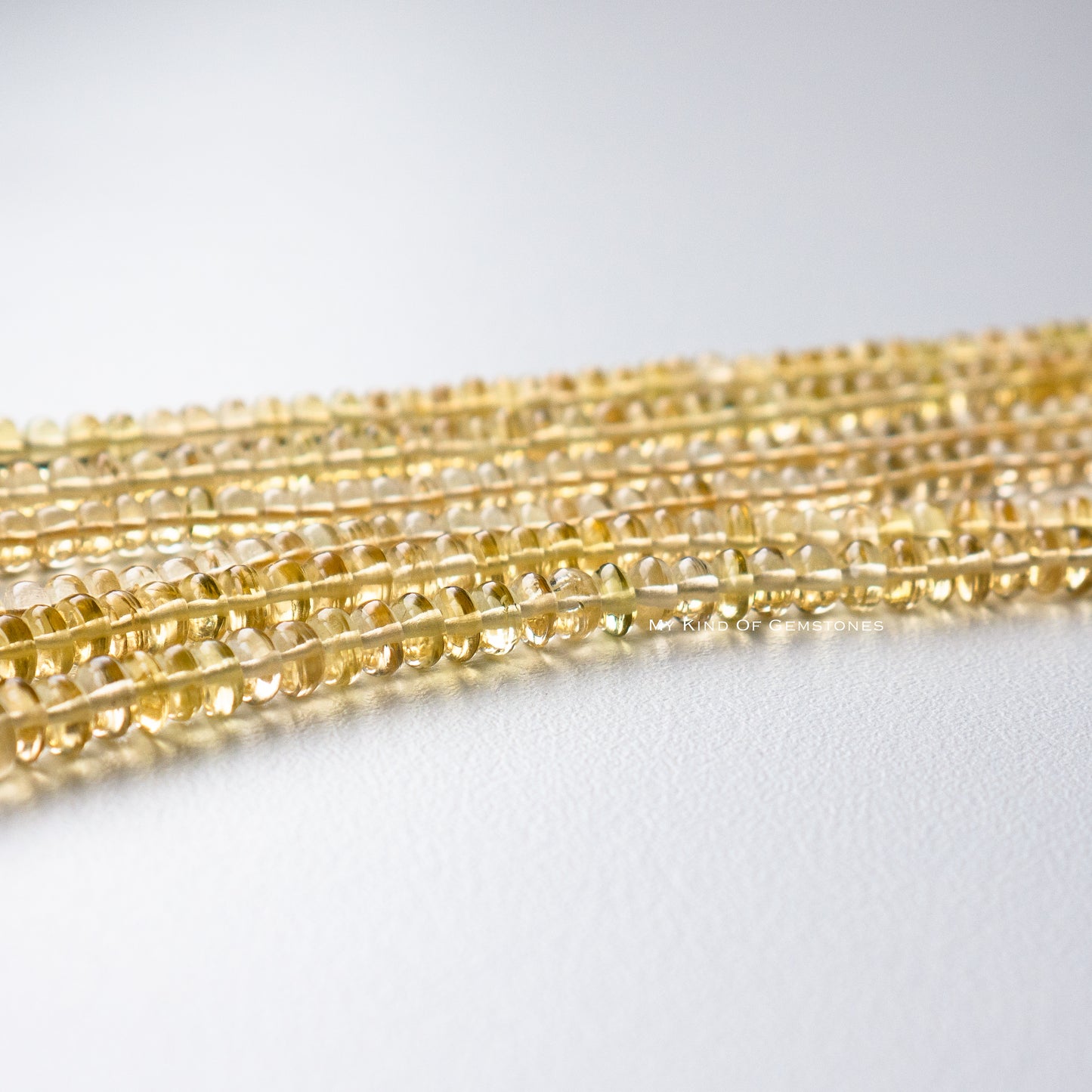 [Rare] Danburite Faceted Rondelle Beads 1Strand